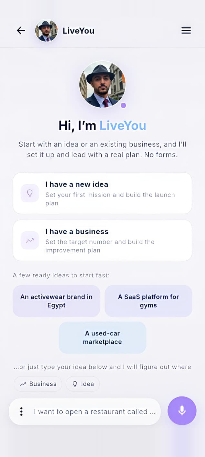 Chatting with your digital self in the LiveYou app